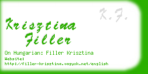 krisztina filler business card